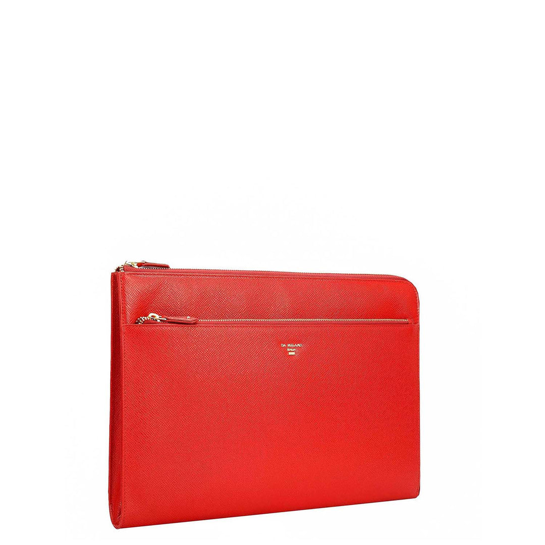 Franzy Leather Laptop Sleeve - Red