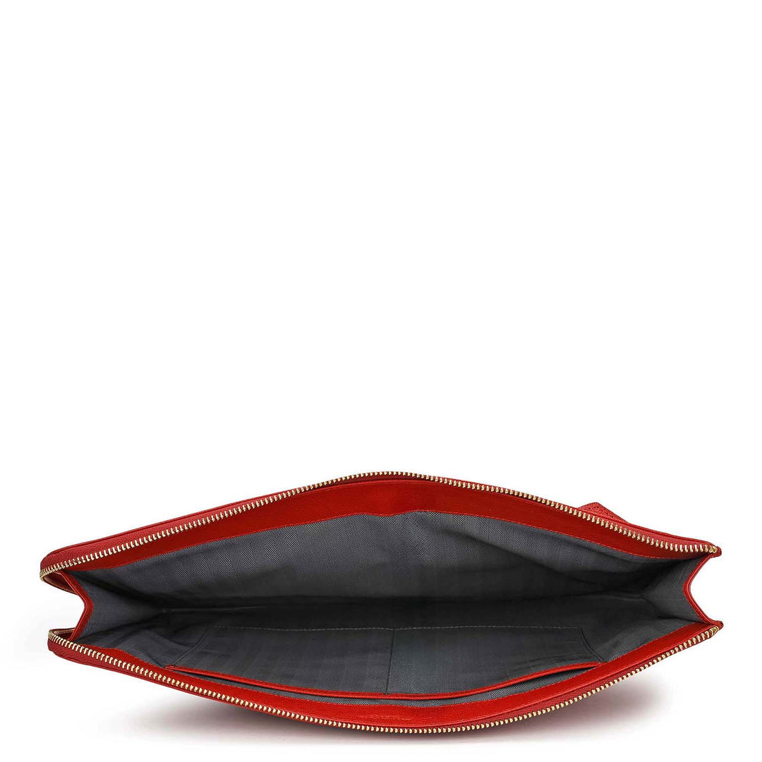Franzy Leather Laptop Sleeve - Red