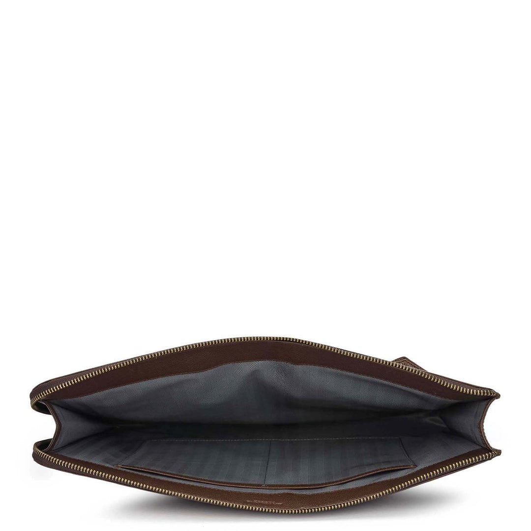 Franzy Leather Laptop Sleeve - Walnut