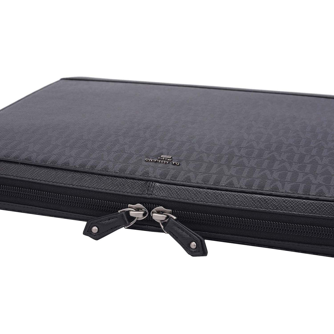 Monogram Leather Laptop Sleeve - Black