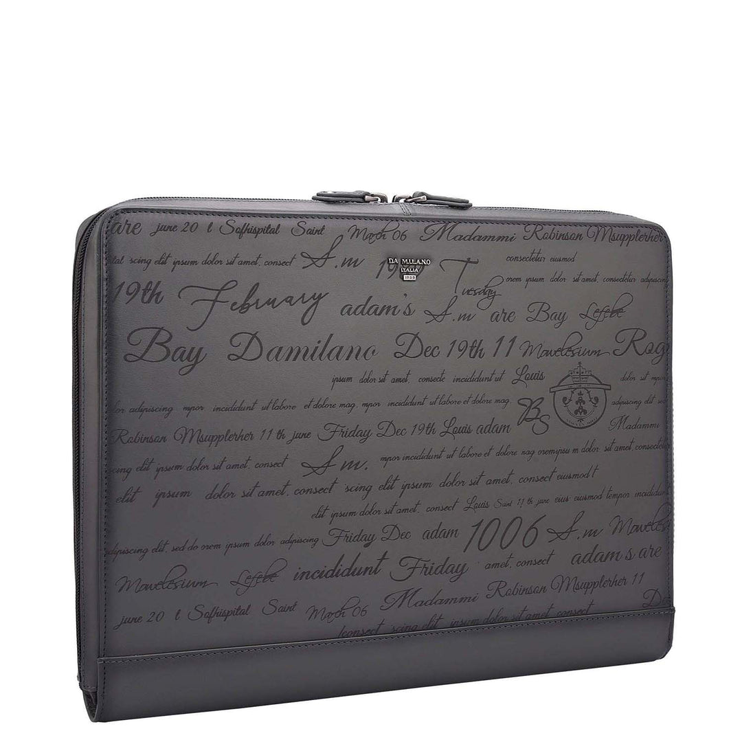 Signato Leather Laptop Sleeve - Grey