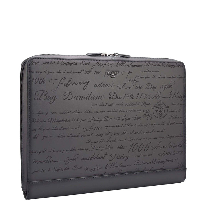 Signato Leather Laptop Sleeve - Grey