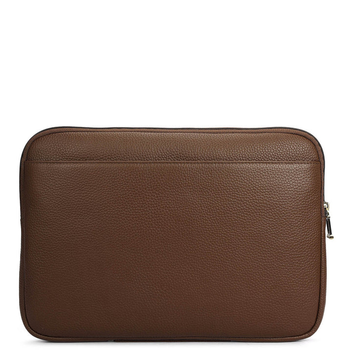 Wax Leather Laptop Sleeve - Mocha