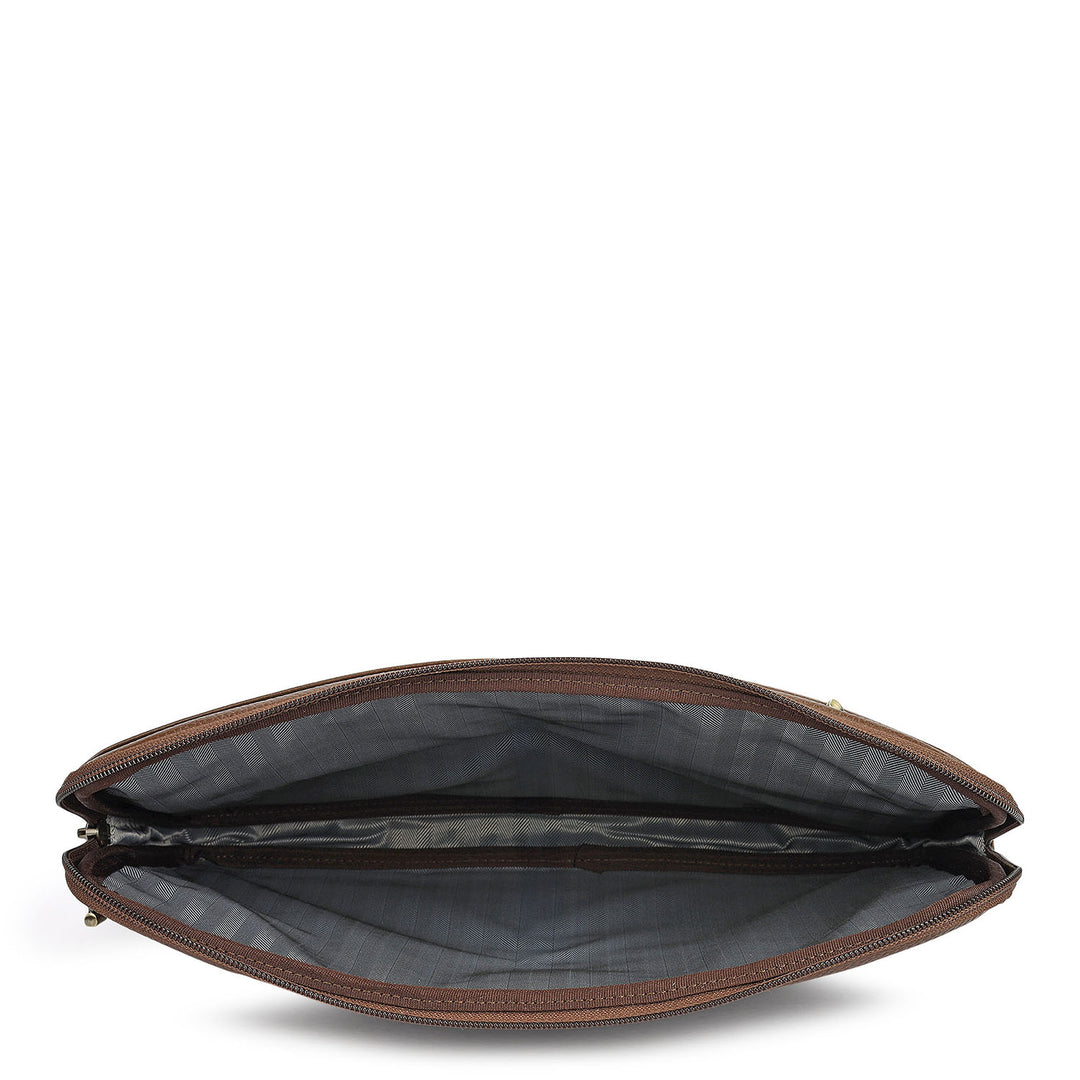 Wax Leather Laptop Sleeve - Mocha