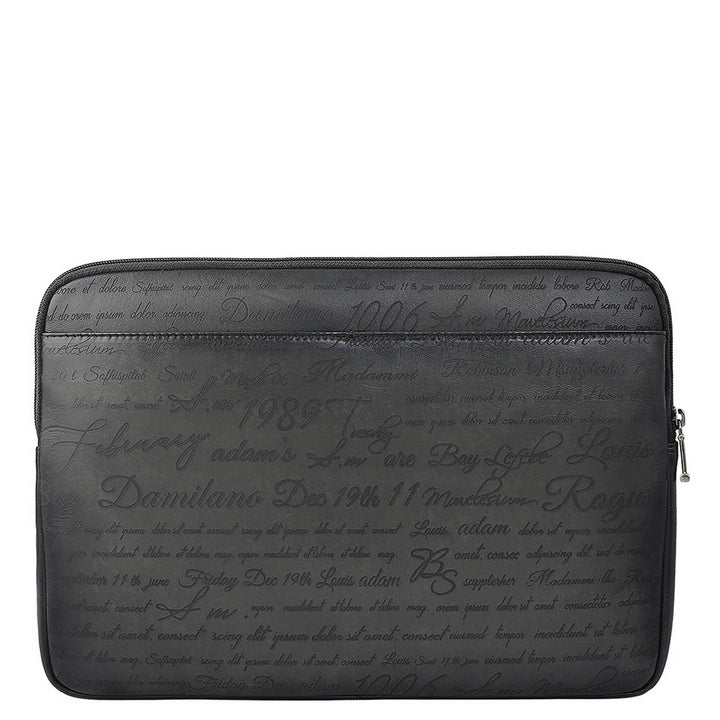 Signato Leather Laptop Sleeve - Grey