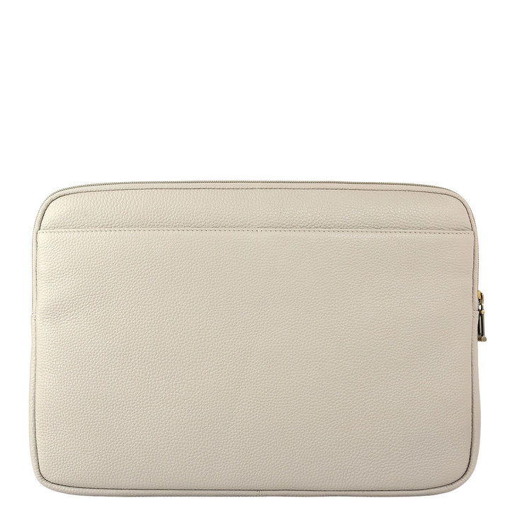 Wax Leather Laptop Sleeve - Khaki