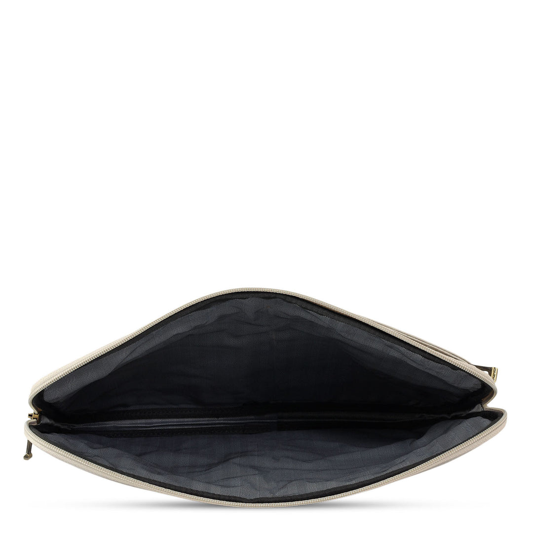 Wax Leather Laptop Sleeve - Khaki