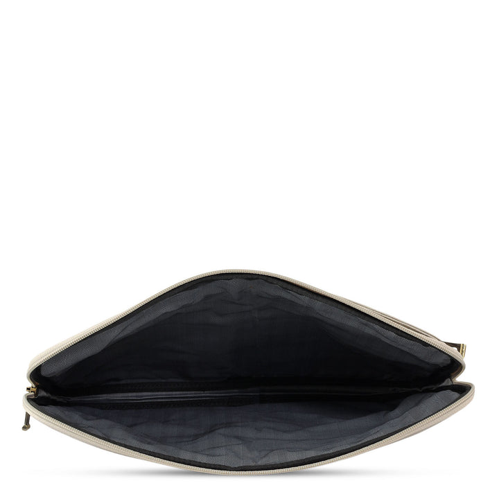 Wax Leather Laptop Sleeve - Khaki