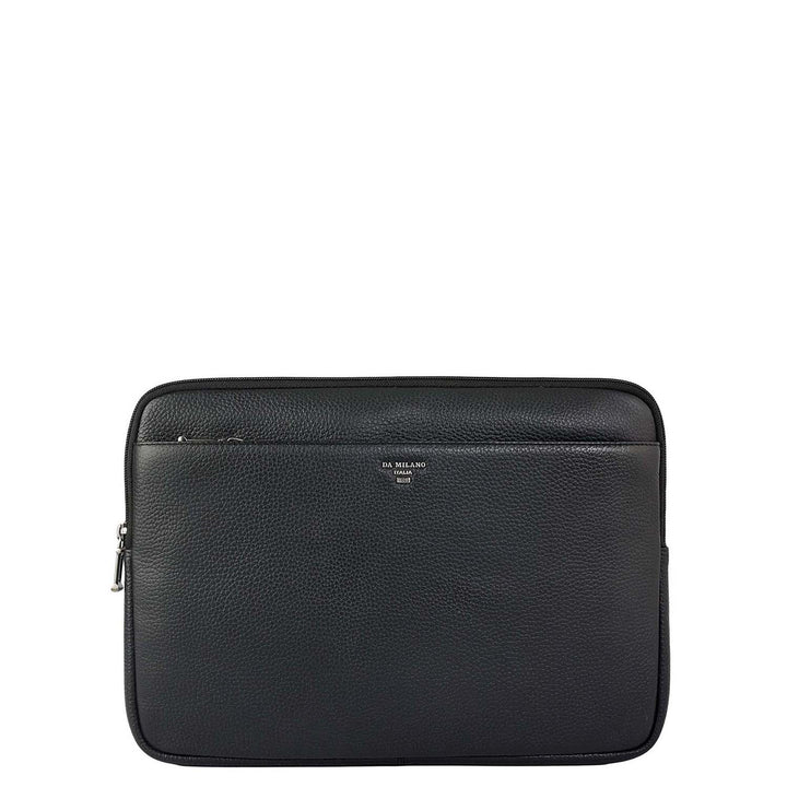 Wax Leather Laptop Sleeve - Black