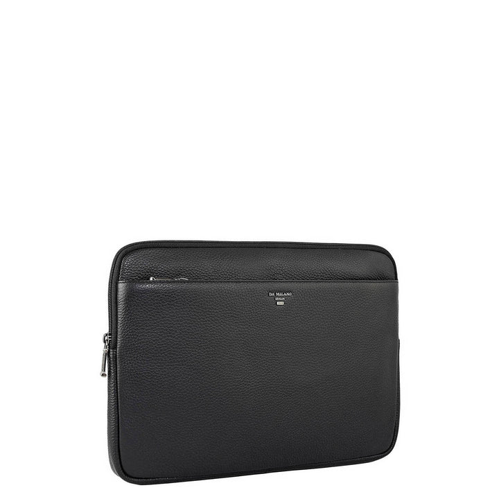 Wax Leather Laptop Sleeve - Black