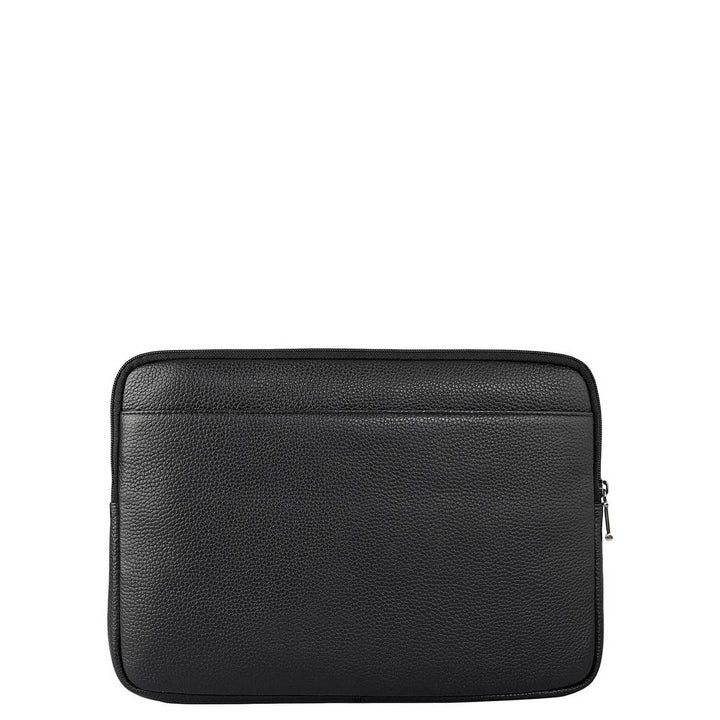 Wax Leather Laptop Sleeve - Black
