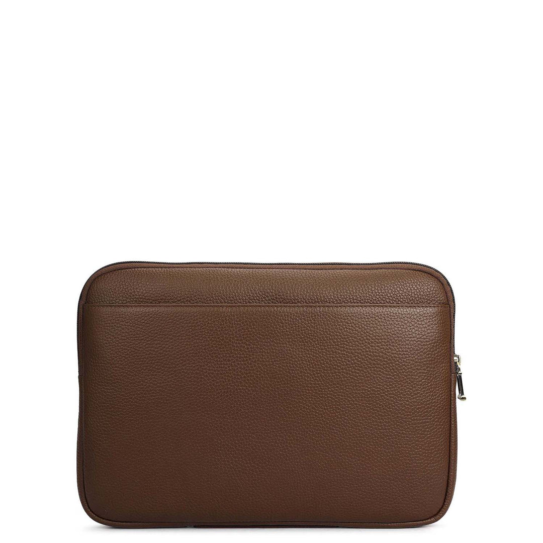 Wax Leather Laptop Sleeve - Mocha
