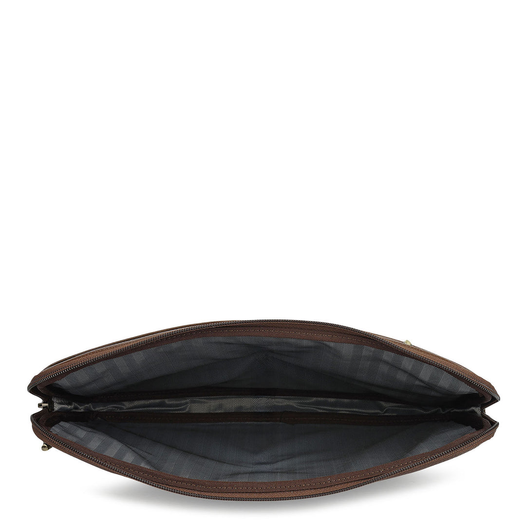Wax Leather Laptop Sleeve - Mocha