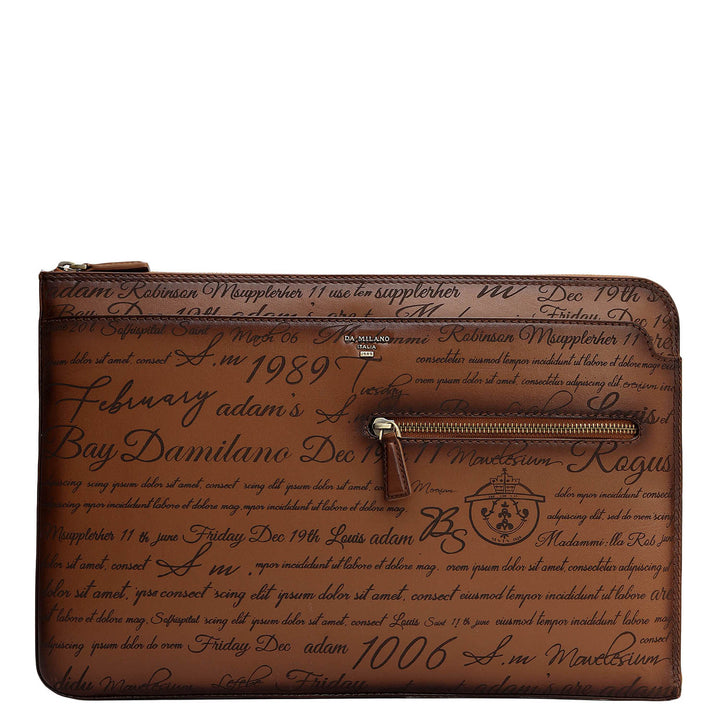 Signato Leather Laptop Sleeve - Cognac