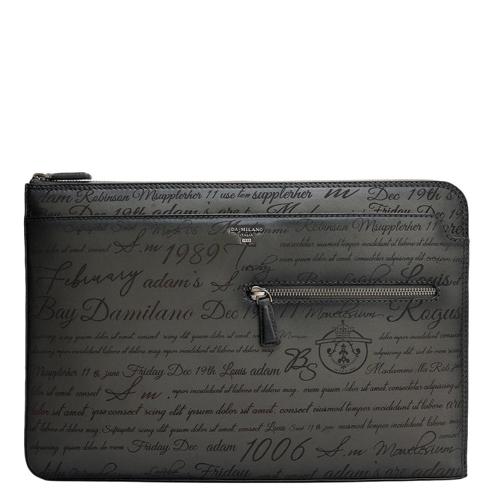 Signato Leather Laptop Sleeve - Grey