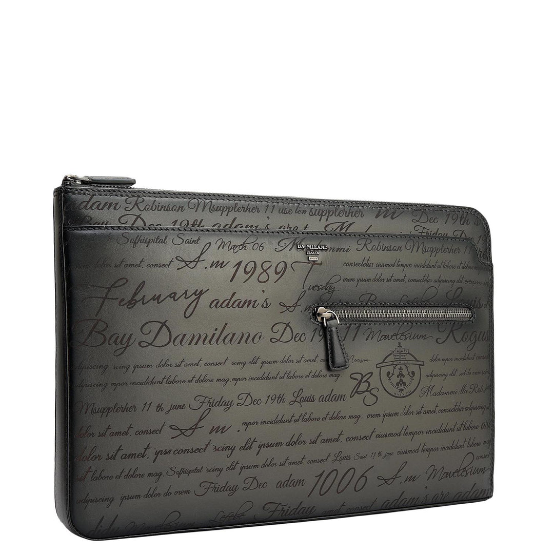 Signato Leather Laptop Sleeve - Grey