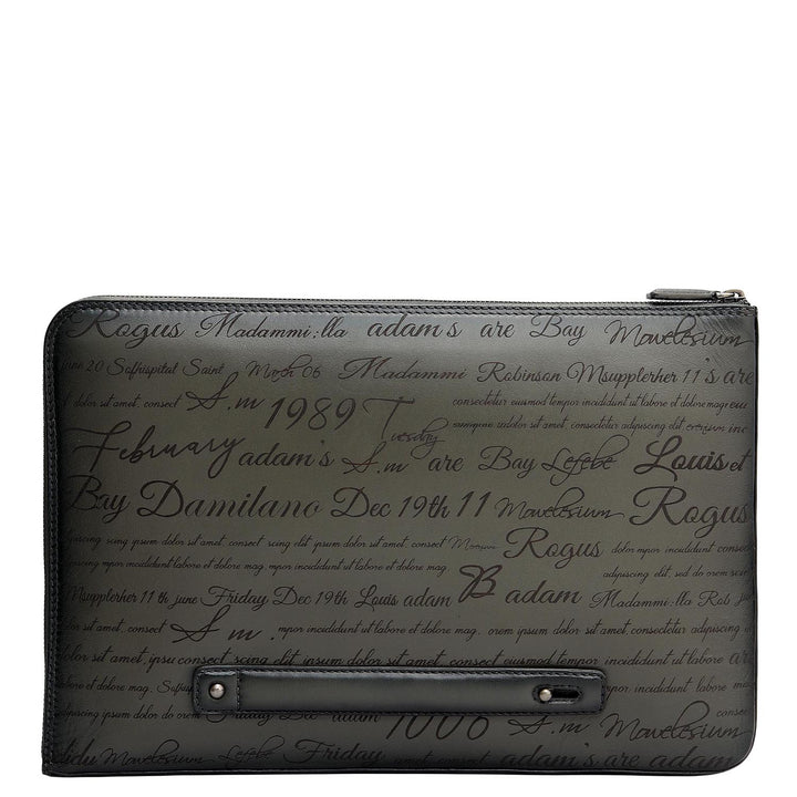 Signato Leather Laptop Sleeve - Grey