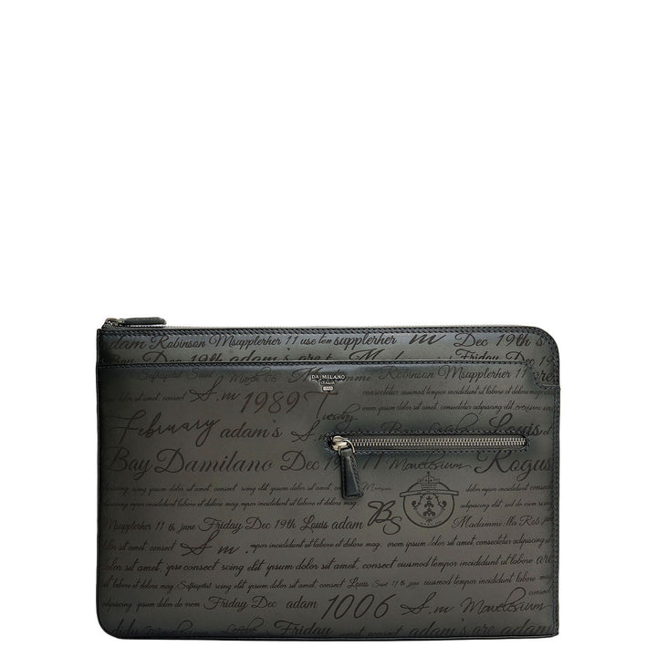 Signato Leather Laptop Sleeve - Grey