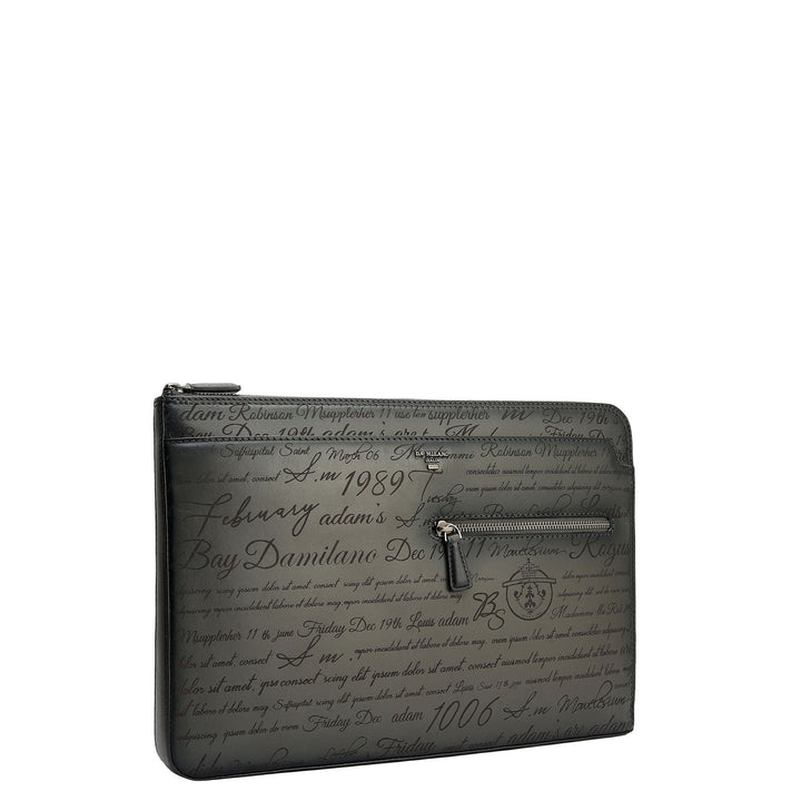 Signato Leather Laptop Sleeve - Grey