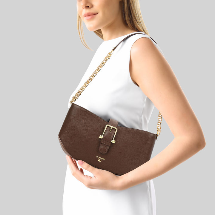 Small Franzy Leather Baguette  - Date