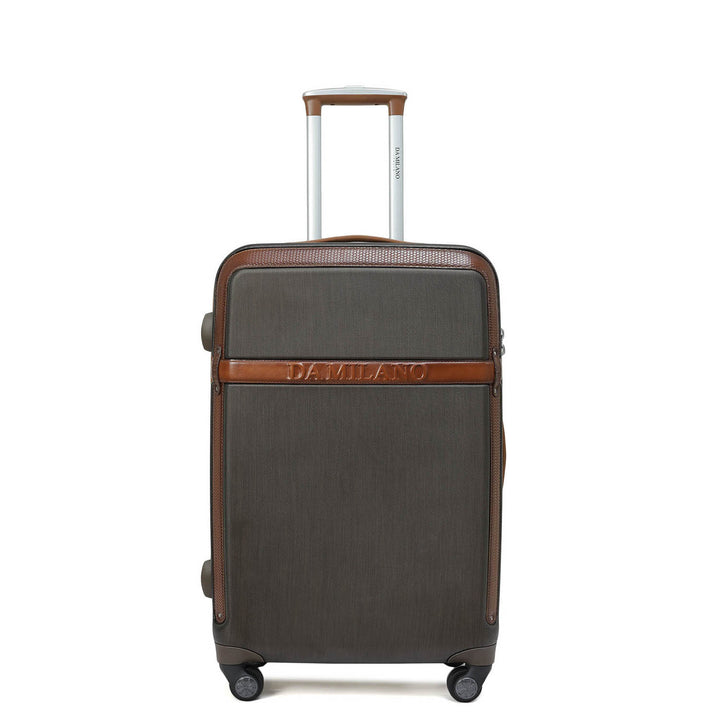 Medium PC Mat Emboss Leather Trolley - Bronze & Cognac