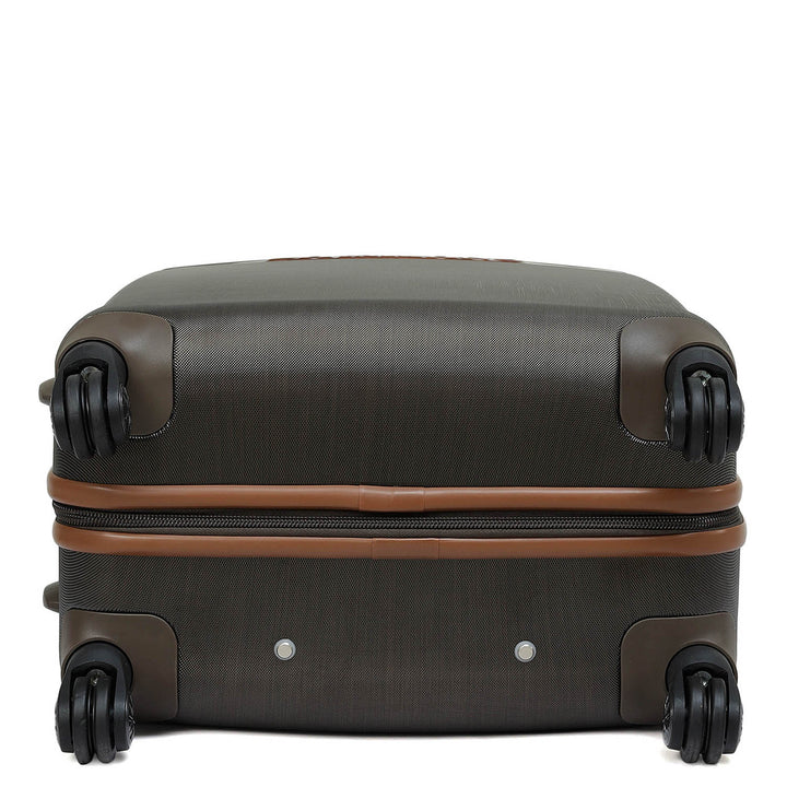 Medium PC Mat Emboss Leather Trolley - Bronze & Cognac
