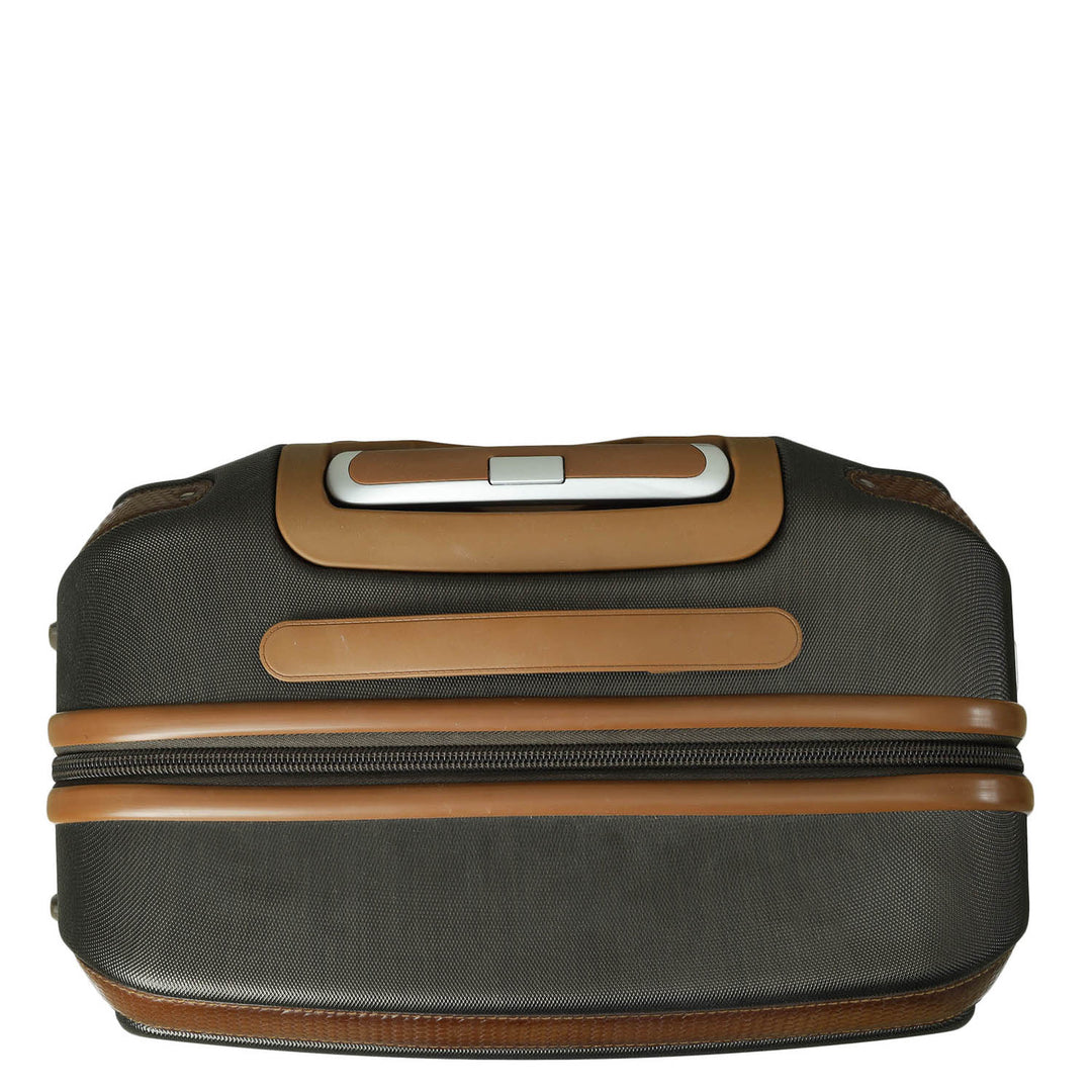 Medium PC Mat Emboss Leather Trolley - Bronze & Cognac