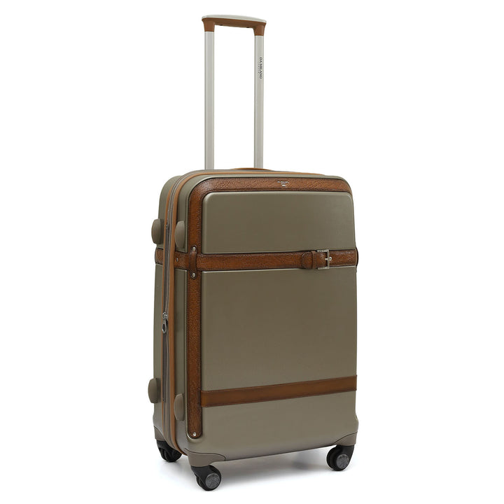 Large PC Mat Emboss Leather Trolley - Champange & Cognac