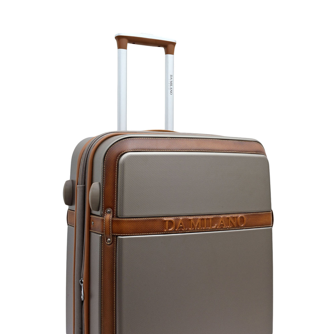 Emboss Leather Trolley (Large) - Champagne & Cognac