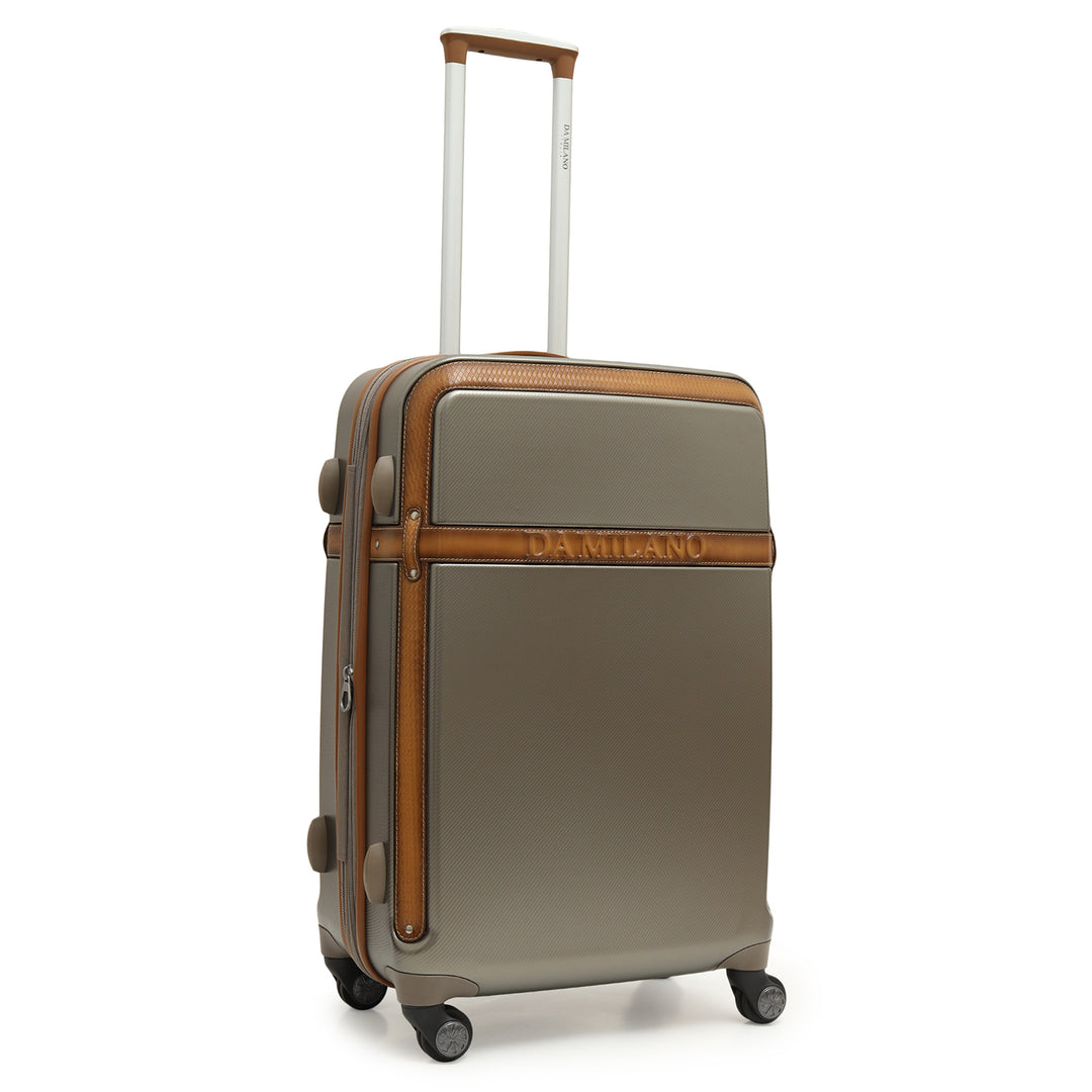 Emboss Check-In PC Trolley (L) - Champagne & Cognac