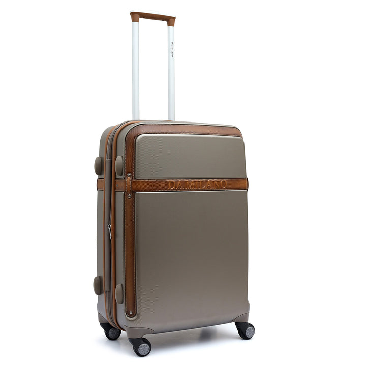 Emboss Leather Trolley (Large) - Champagne & Cognac