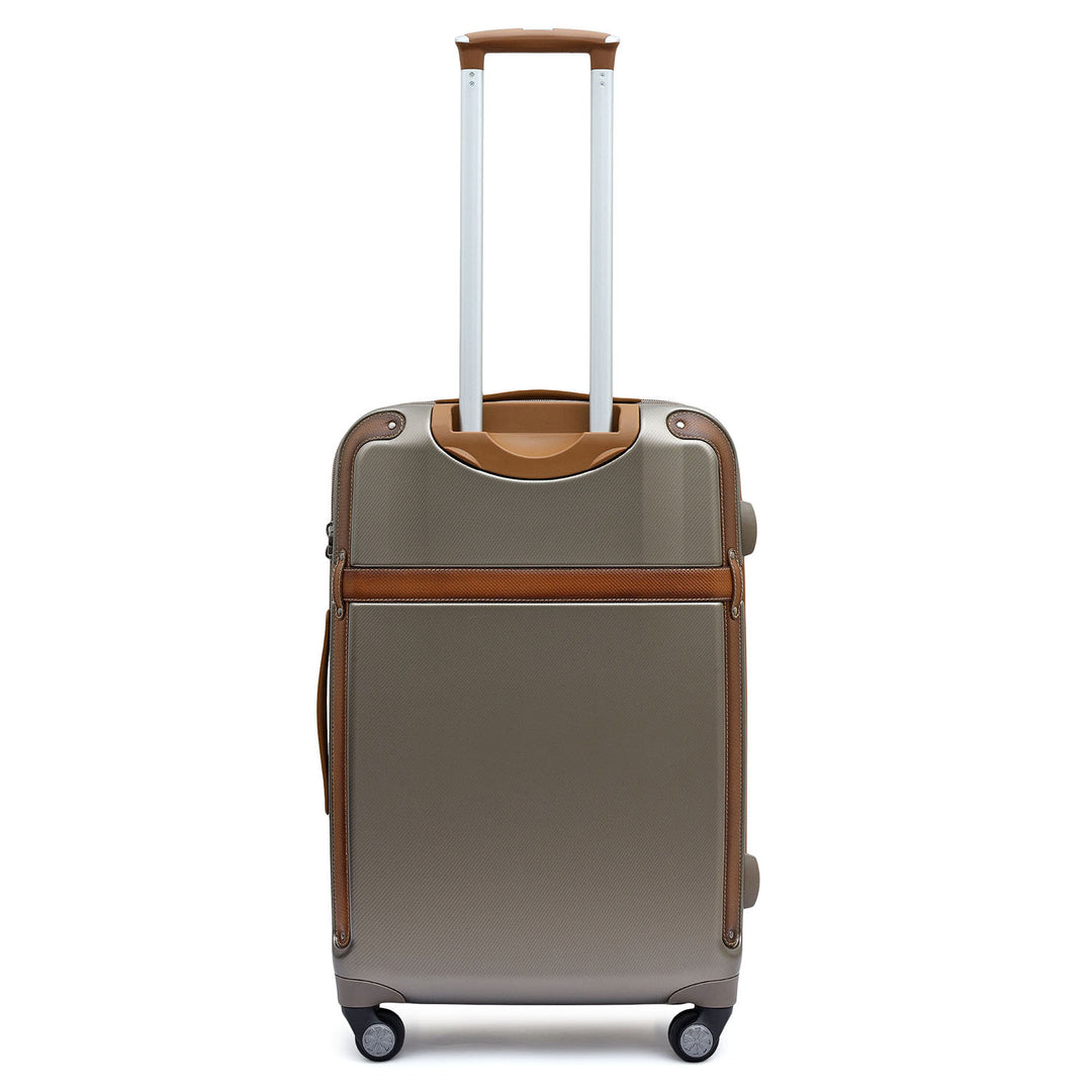 Emboss Leather Trolley (Large) - Champagne & Cognac