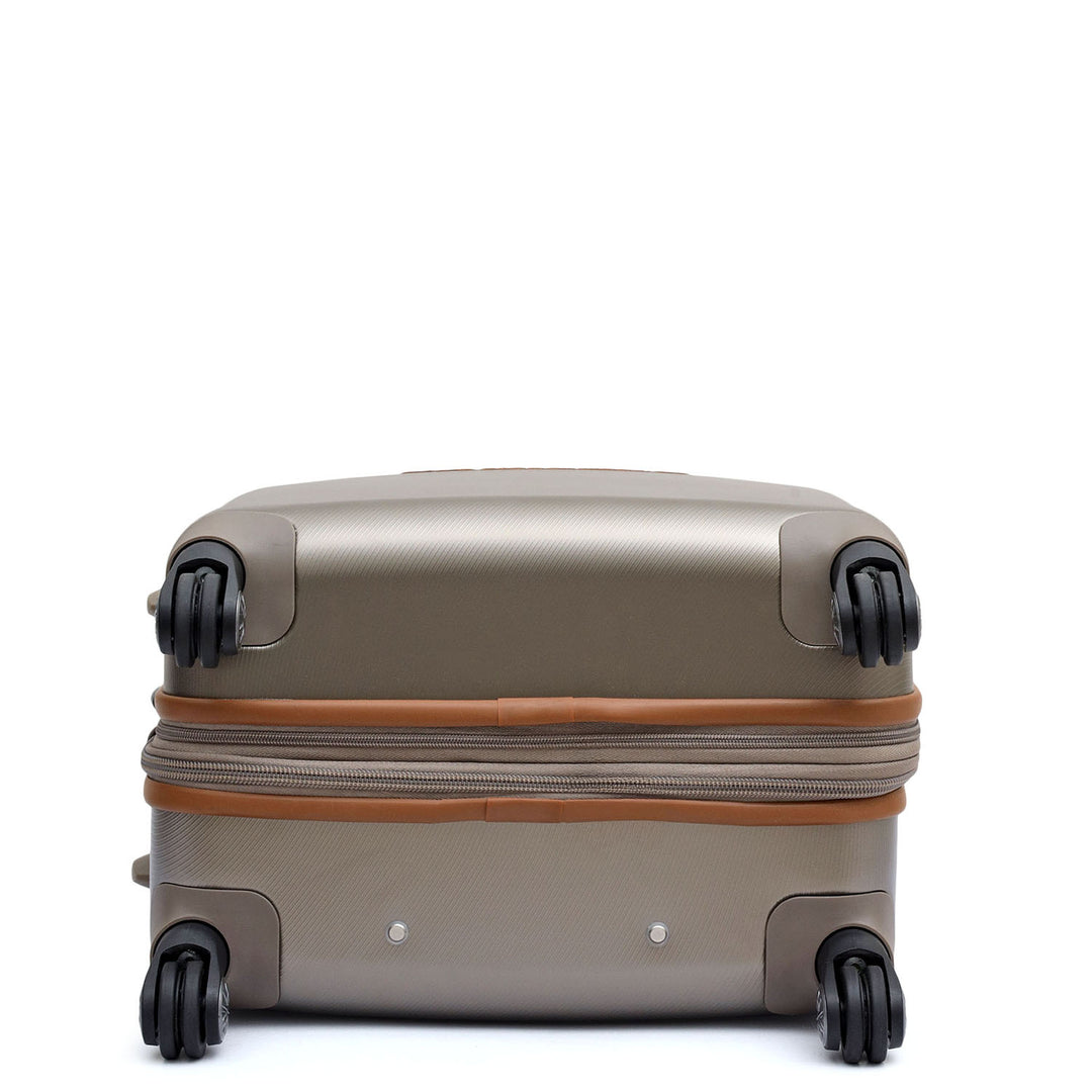 Emboss Leather Trolley (Large) - Champagne & Cognac