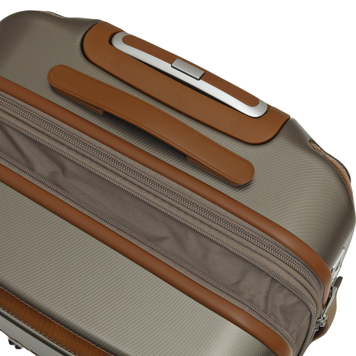 Emboss Check-In PC Trolley (L) - Champagne & Cognac
