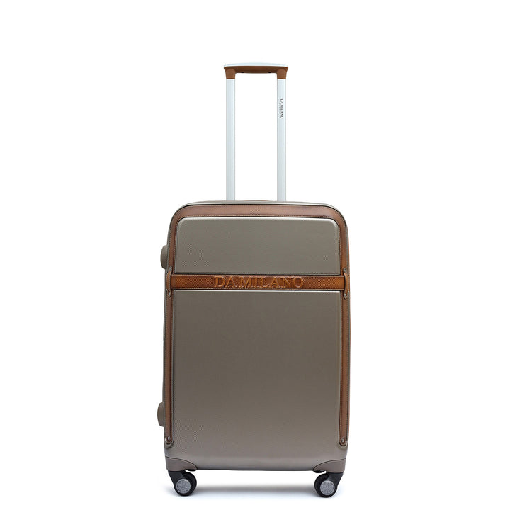 Emboss Check-In PC Trolley (M) - Champagne & Cognac
