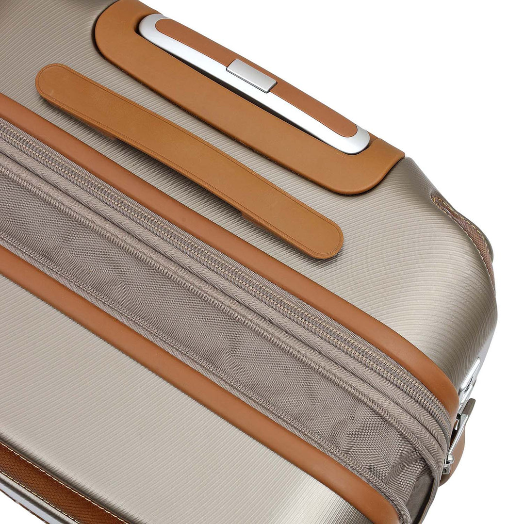 Emboss Check-In PC Trolley (M) - Champagne & Cognac