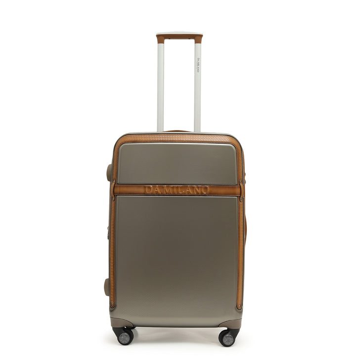 Emboss Check-In PC Trolley (M) - Champagne & Cognac