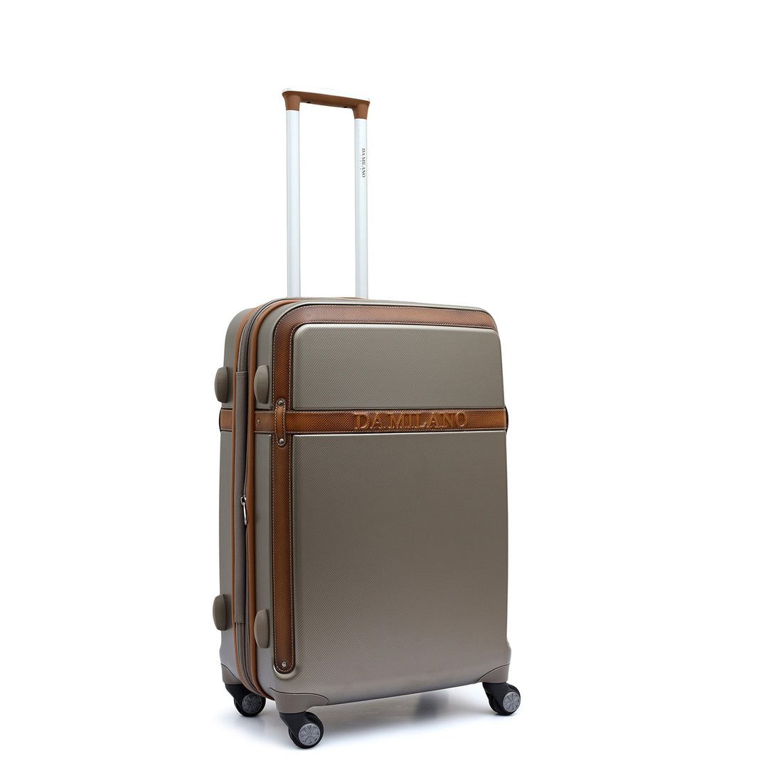 Emboss Check-In PC Trolley (M) - Champagne & Cognac