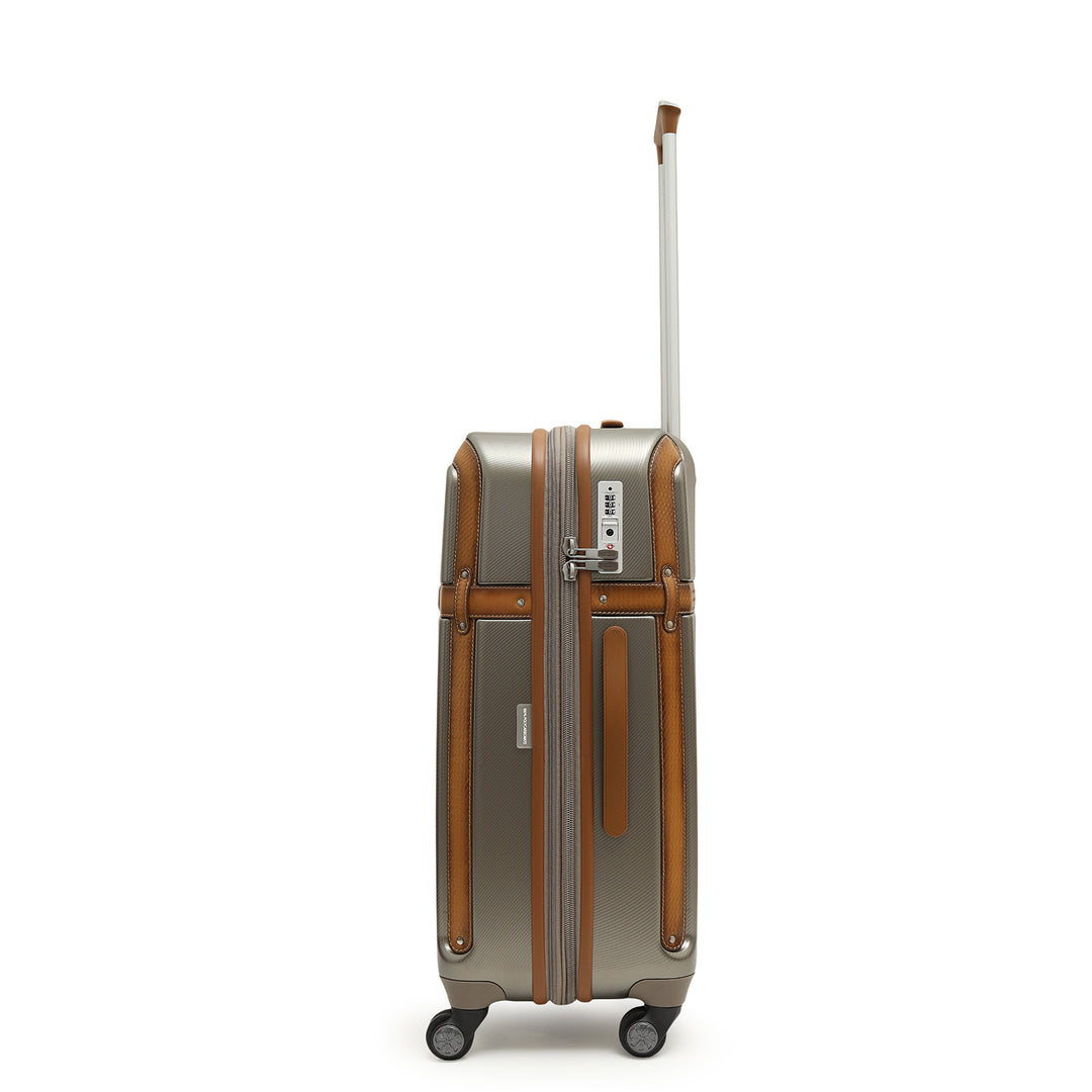 Emboss Check-In PC Trolley (M) - Champagne & Cognac