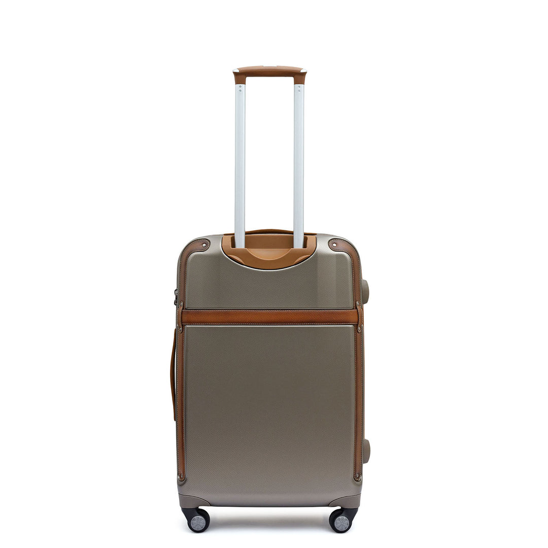 Emboss Check-In PC Trolley (M) - Champagne & Cognac