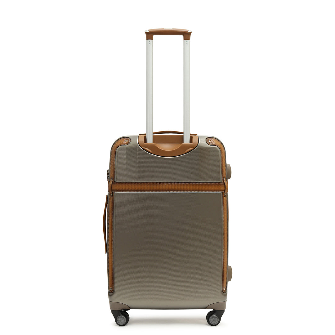 Emboss Check-In PC Trolley (M) - Champagne & Cognac