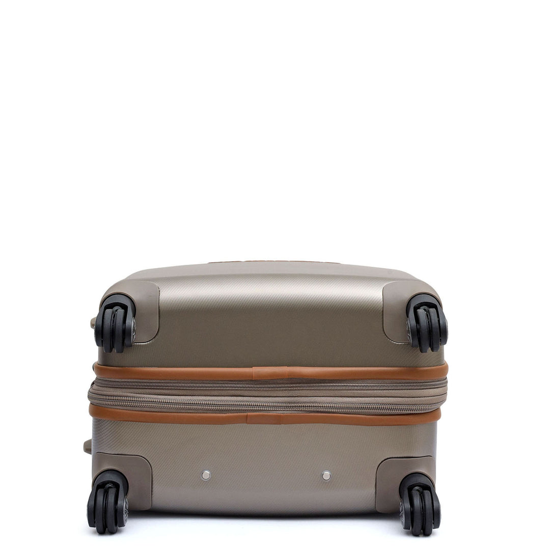 Emboss Check-In PC Trolley (M) - Champagne & Cognac