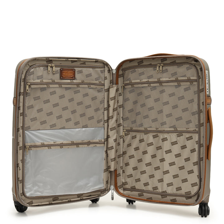Emboss Check-In PC Trolley (M) - Champagne & Cognac