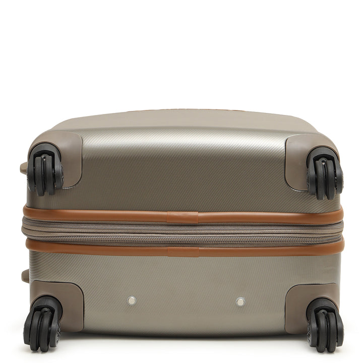 Emboss Check-In PC Trolley (M) - Champagne & Cognac