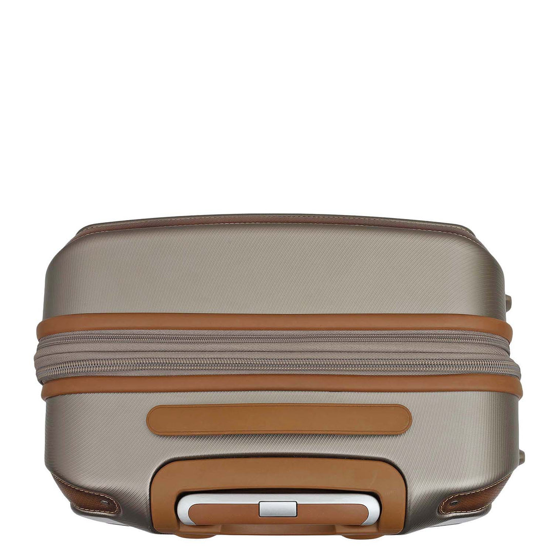 Emboss Check-In PC Trolley (M) - Champagne & Cognac