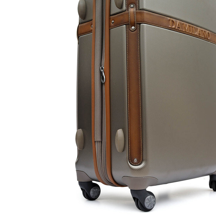 Emboss Check-In PC Trolley (M) - Champagne & Cognac