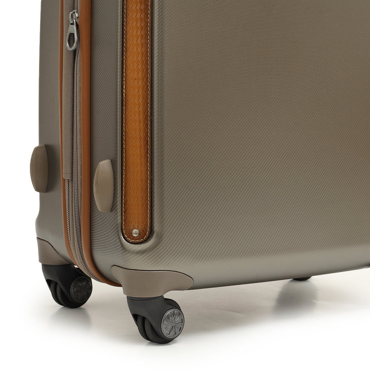 Emboss Check-In PC Trolley (M) - Champagne & Cognac