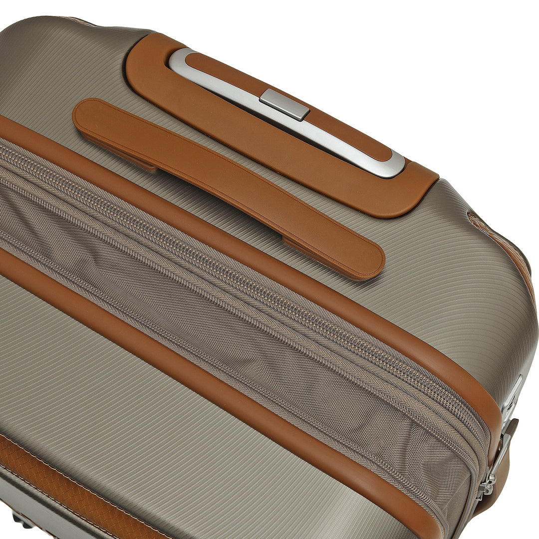 Emboss Check-In PC Trolley (M) - Champagne & Cognac