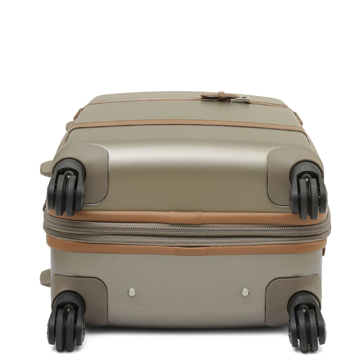 Emboss Leather Trolley (Small) - Champagne & Cognac