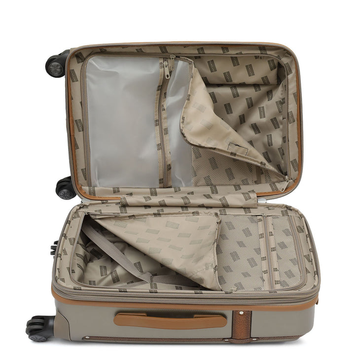 Emboss Leather Trolley (Small) - Champagne & Cognac